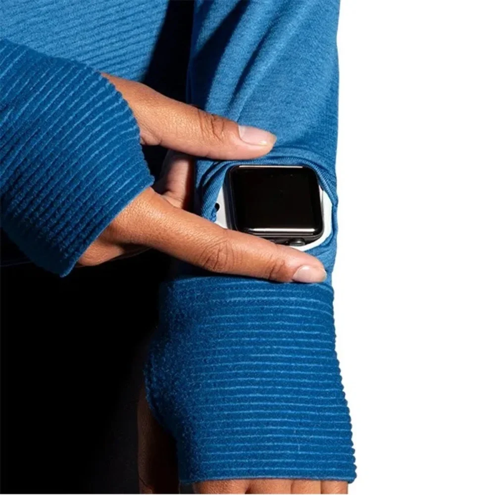 Brooks Women's NotchThermal Hoodie like new Bkue ash - Picture 5 of 10